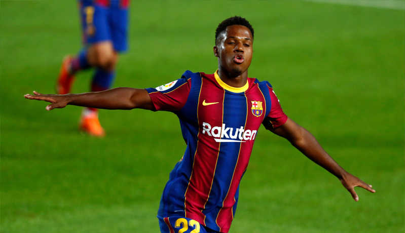 Ansu Fati - 1 Striker Barcelona, Ansu Fati (Foto: The Sun)