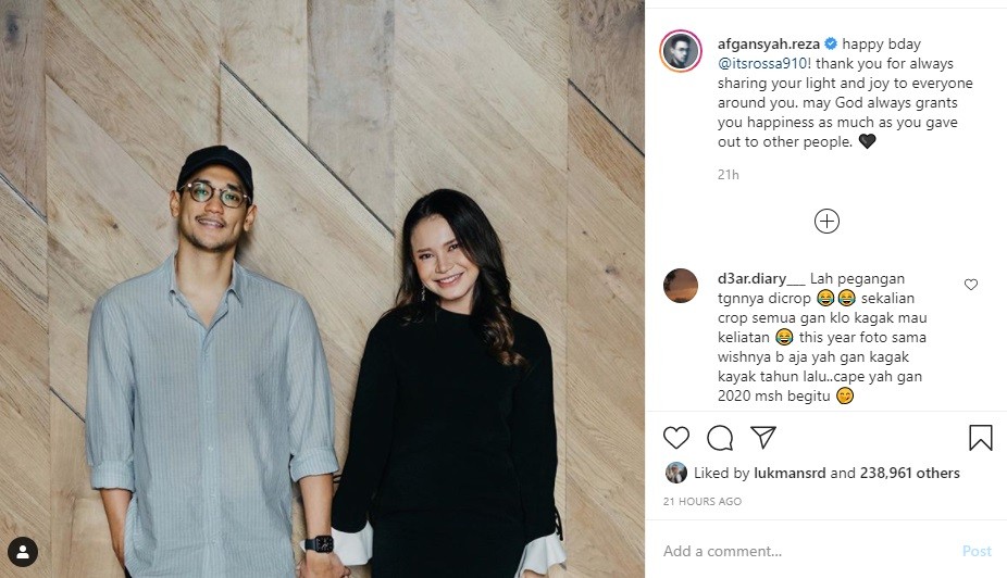 Afgan Syahreza Beri Ucapan Selamat Ulang Tahun Ke Rossa Netizen Genggam Sampai Halal