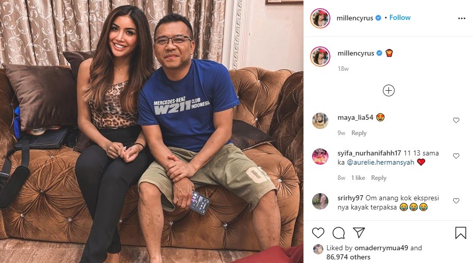 Millen Cyrus Anang Hermansyah