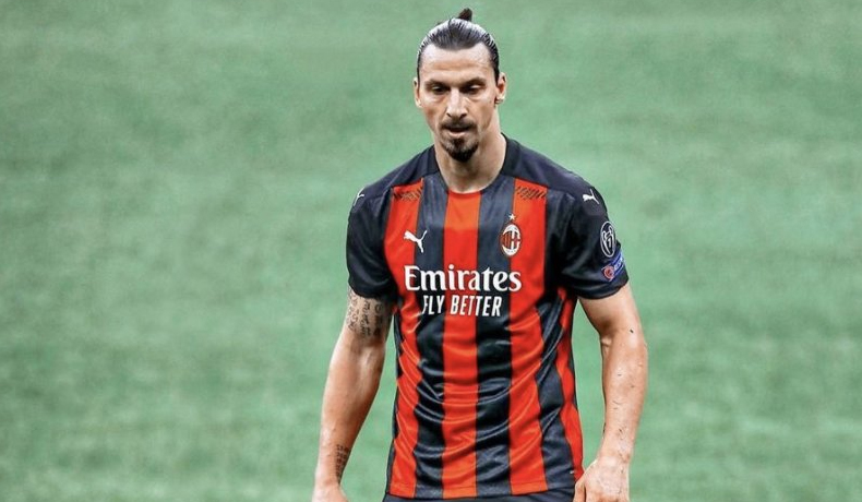 Striker AC Milan, Zlatan Ibrahimovic (Foto: Twitter @FootballFactly)