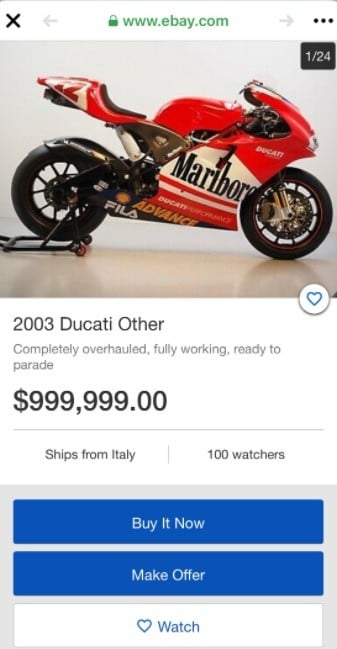 Motor Ducati Bekas Pembalap MotoGP Troy Bayliss Dijual Rp14 Miliar