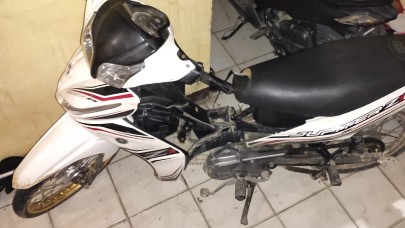 Sepeda motor hasil curian Sepeda motor yang dicuri oleh remaja 15 tahun di Jambi (Budi Utomo/iNews)