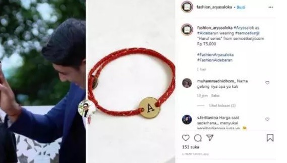 Arya Saloka Pakai Gelang  Rp75 000 Netizen Kagum Harga  