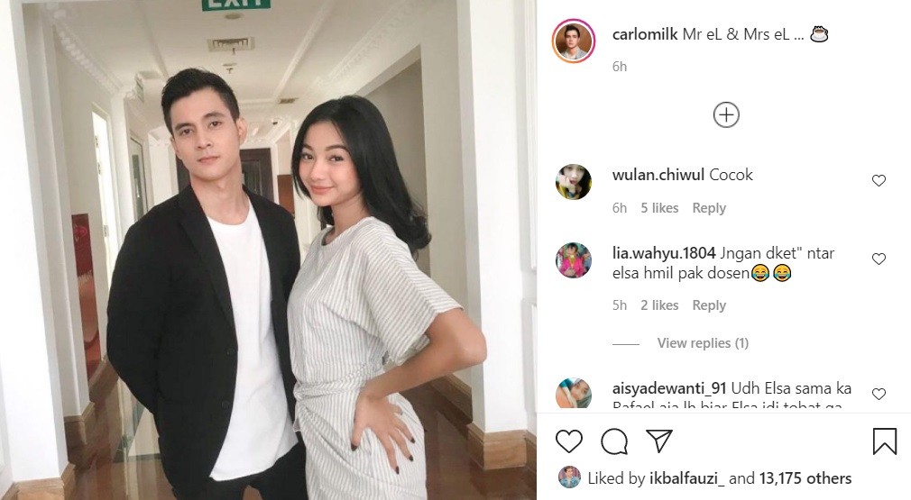 Carlo Milk Unggah Foto Berdua Glenca Chysara Pemeran Elsa di Ikatan