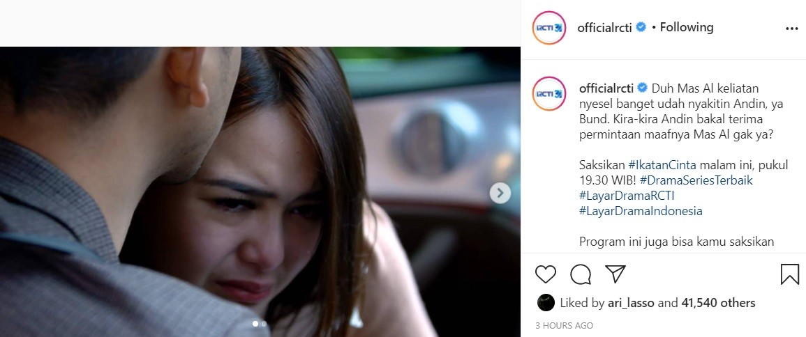 Arya Saloka Cium Mesra Amanda Manopo di Ikatan Cinta ...