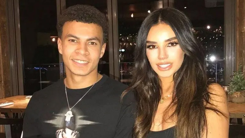 Dele Alli Ruby Mae Dele Alli (kiri) bersama pacarnya, Ruby Mae. (Foto: eurofootballrumours.com)