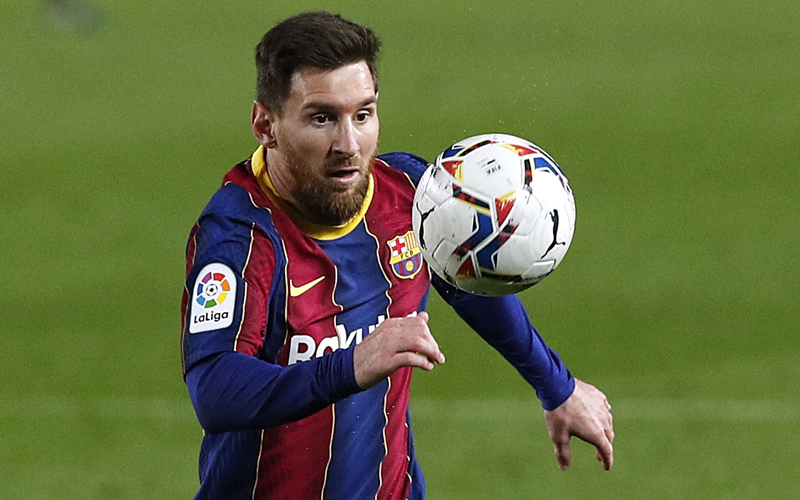 Kapten Barcelona Lionel Messi menyamai rekor seniornya Xavi Hernandez. Setelahnya dia mencurahkan kebahagiaan di Instagram. (Foto: Reuters)