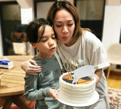 Bcl BCL merayakan ultha ke-38 bersama puteranya, Noah. (Foto: IG)