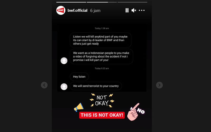 BWF Insta Story Foto: Instagram