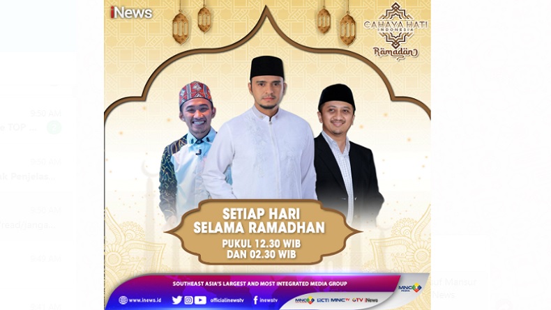 Harta Tak Berkah, Simak Penjelasannya di Cahaya Hati Indonesia Ramadan iNews Pukul 12.30 WIB