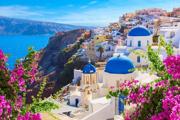 Santorini, Yunani.