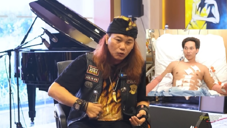 Jacklyn Choppers Youtube Anggota Jatanras Ditreskrimum Polda Metro Jaya Aiptu Jakaria atau Jacklyn Choppers menceritakan momen terbarik di rumah sakit karena berondongan 11 peluru dari perampok. (Foto: Youtube/Bamsoet Channel).