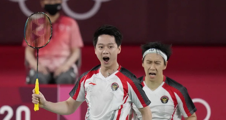 Kevin/Marcus Kevin Sanjaya Sukamuljo (Foto: AP Photo/Marcus Schreiber)