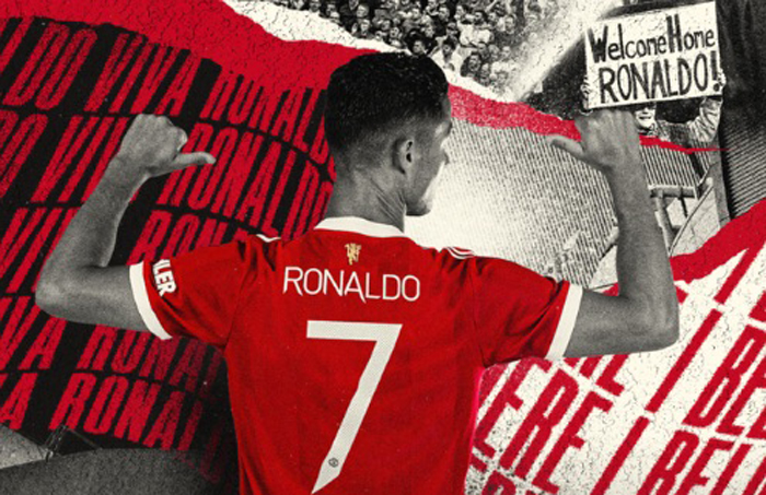 Cristiano Ronaldo resmi memakai nomor keramat di Manchester United (MU) yakni 7. (Foto: Twitter/ManUtd)