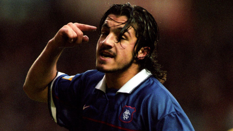 Gennaro Gattuso saat masih bermain untuk Rangers. (Foto: Sky Sports)