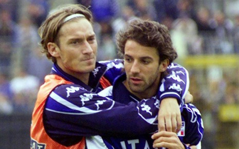 Francesco Totti dan Alessandro Del Piero di Timnas Italia. (Foto: Sport Mob)