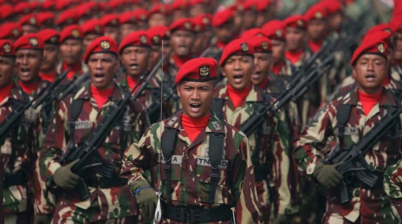 Pasukan Kopassus. (iNews/Septyantoro)