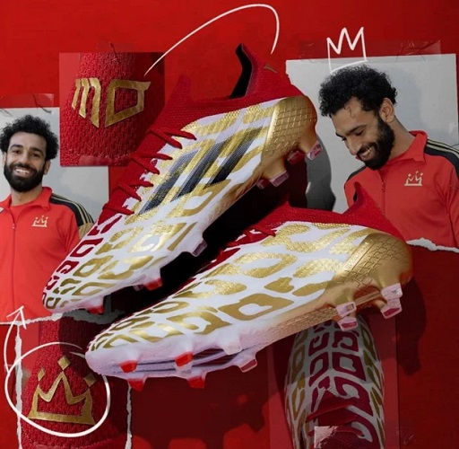 Sepatu khusus Moh Salah di Piala Afrika 2021 dari Adidas. (foto: Thesun).