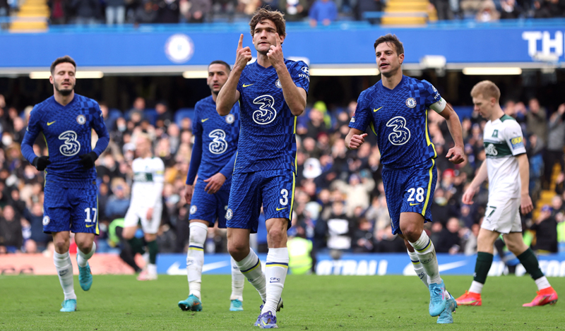Chelsea tembus putaran kelima Piala FA. Pencapaian itu didapat usai mereka menang 2-1 atas Klub Divisi 3 Plymouth Argyle pada ronde keempat di Stamford Bridge. (Foto: Reuters/Paul Childs)