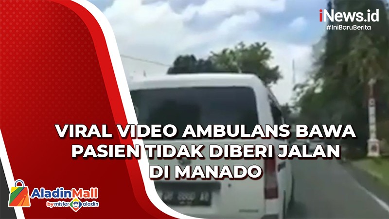 Viral Video Ambulans Bawa Pasien Tidak Diberi Jalan di Manado