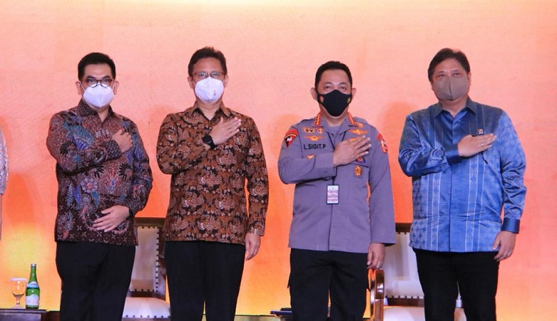 Menteri Koordinator Bidang Perekonomian Airlangga Hartarto saat menyampaikan materi pembelajaran pada Sespimti Polri Dikreg ke-31 T.A. 2022, Kamis (19/5/2022). (Foto: Istimewa)