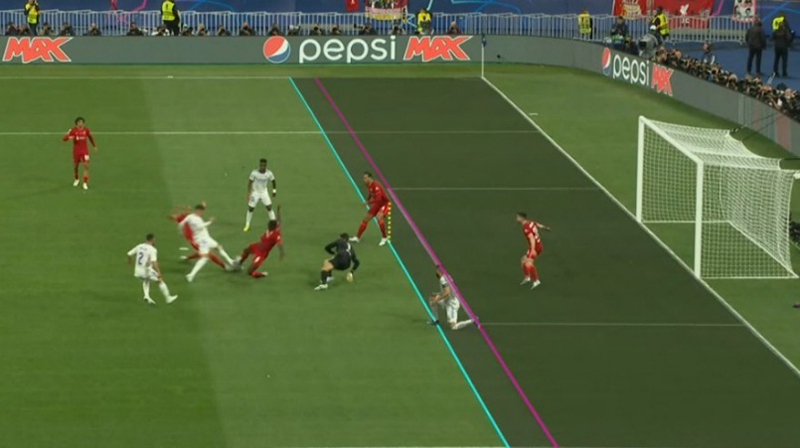 Pecinta sepak bola banyak yang bertanya-tanya kenapa gol striker Real Madrid Karim Benzema ke gawang Liverpool offside. (Foto: CBS Sports)