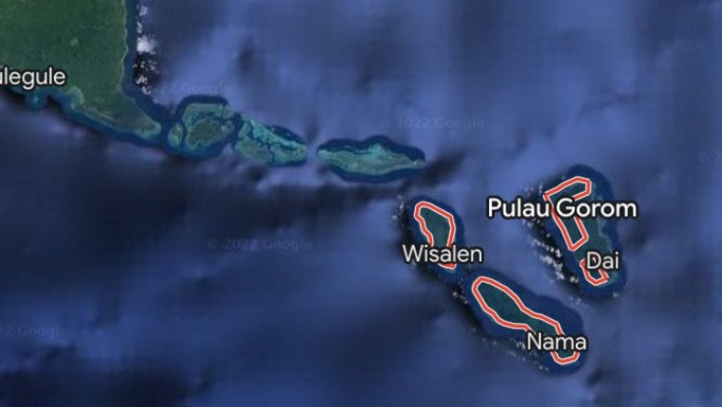 Pulau Gorom di Maluku yang bikin kerajaan Majapahit bernafsu menguasai (Googlemaps)