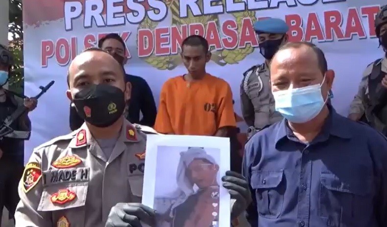 Pencuri yang beraksi bugil di Denpasar seorang TikTokers dengan 1 juta pengikut. (Foto: iNews/Indira Arri)