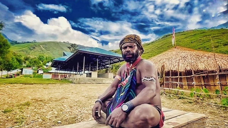 Ilustrasi suku di Papua. (Foto : Instagram/ @baby_kanaro)