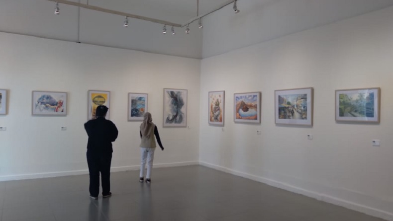 Pameran Lukisan International Watercolor Society (IWS) Indonesia menggelar pameran seni lukis cat air di Galeri Nasional Indonesia, 24 November–20 Desember 2022. (Foto: Faqihah Husnul).