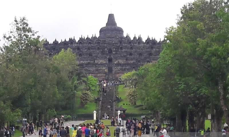 Candi Borobudur di Kabupaten Magelang, Jawa Tengah. (Antara)