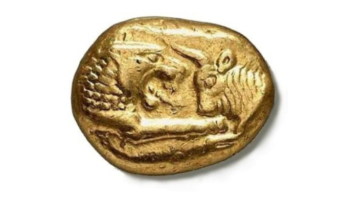 Uang logam pertama di dunia, ternyata bergambar karakter mitologi Yunani. Foto: Egypt Today