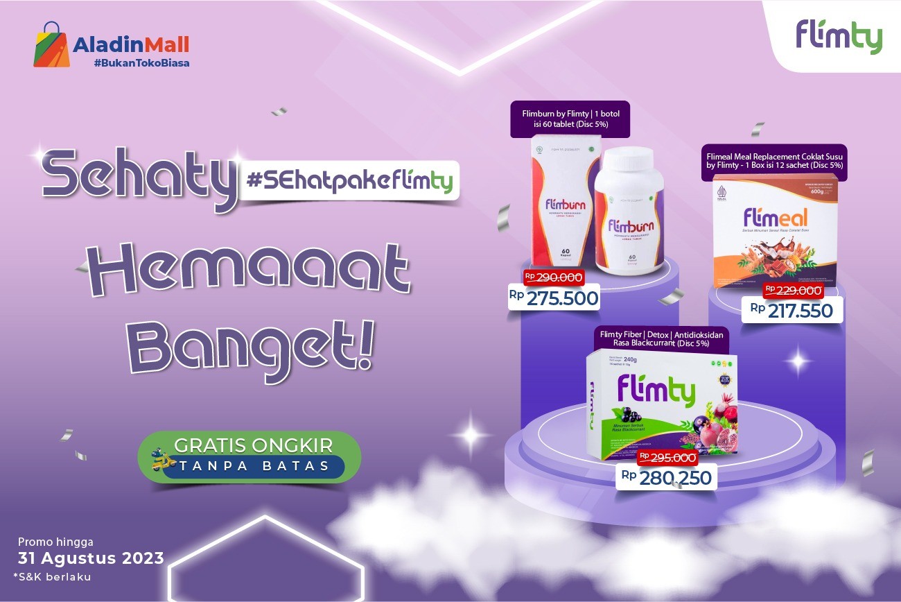 Mau Sehat dan Langsing? Serbu Promo Flimty di AladinMall, Ada Gratis Ongkir Juga Lho!