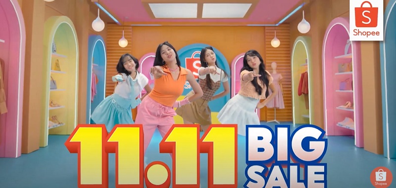 Empat member JKT48 yang jadi bintang iklan Shopee 11.11 Big Sale.