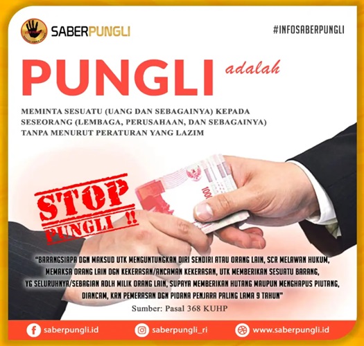 Contoh Reklame Non Komersial Stop Pungli. (Foto: bappeda.cilacapkab.go.id)