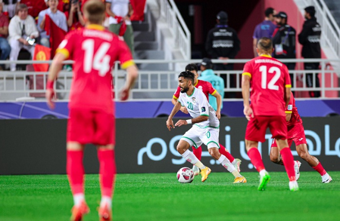 Timnas Kirgistan bermain imbang 1-1 melawan Oman pada matchday terakhir Grup F Piala Asia 2023. (Foto: Gulf Times)