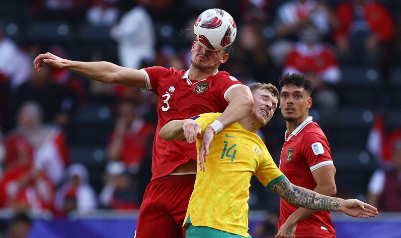 Timnas Indonesia kalah telak 0-4 dari Australia pada 16 Besar Piala Asia 2023 di Jassim bin Hamad Stadium, Minggu (28/12/2024) malam WIB. (Foto: REUTERS)