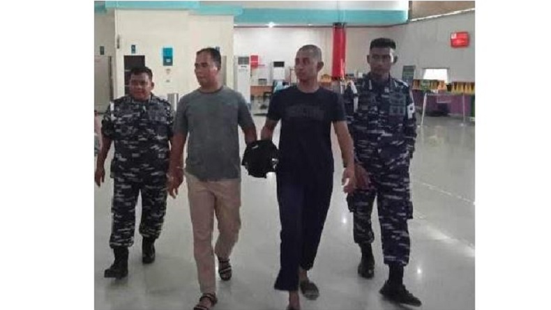 Dua terduga pembunuhan mantan Casis Bintara TNI AL ditangkap Pomal Lanal Nias. (Foto: MPI)