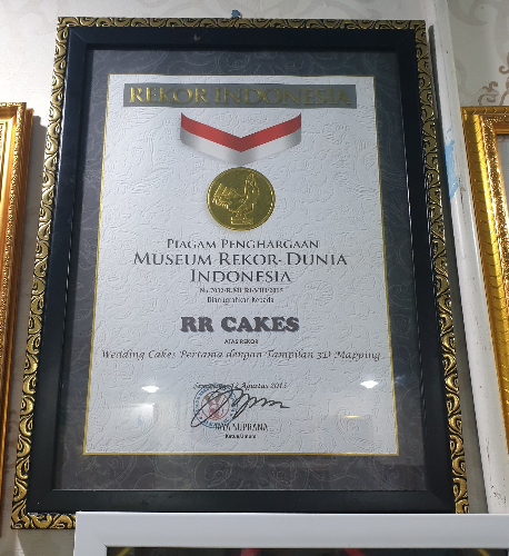 RRCakes mendapat pengakuan dari Museum Rekor Dunia Indonesia (MURI). (Foto: ist)