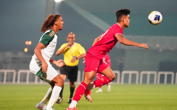 Timnas Indonesia U-23 tumbang 1-3 dari Arab Saudi pada laga uji cobadi The Sevens Stadiun, Jumat (5/4) malam waktu setempat. (Foto: PSSI)