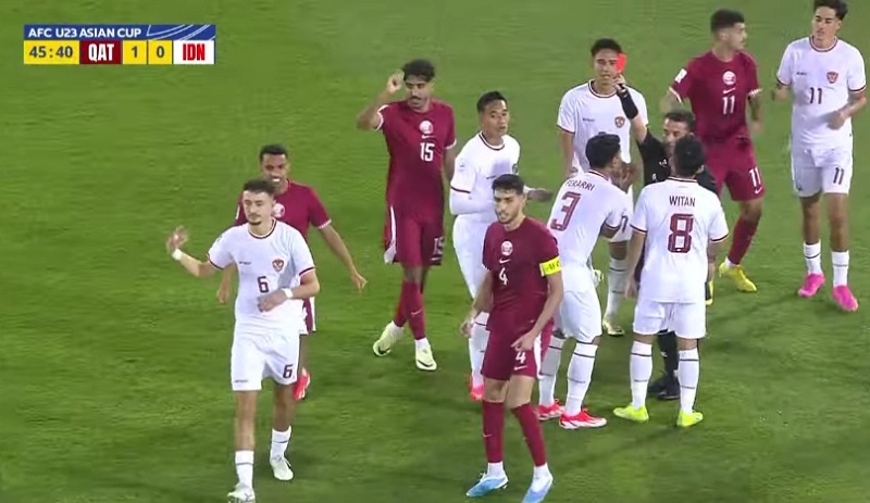 Komentar monohok Ivar Jenner usai dikartu merah saat Indonesia U-23 vs Qatar (Foto: IST)