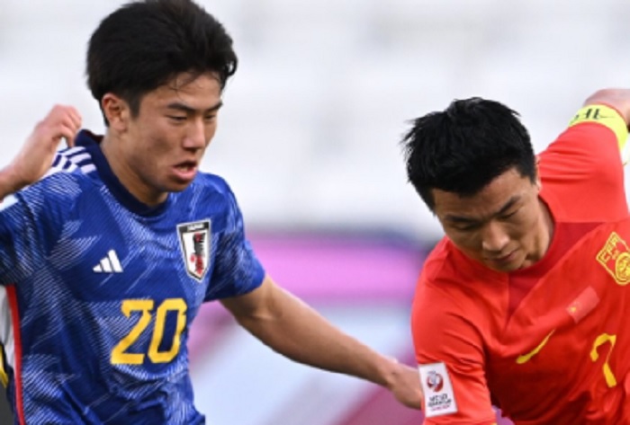 Timnas Jepang U-23 menang tipis 1-0 atas China meski bermain dengan 10 pemain sejak awal babak pertama (Foto: AFC)