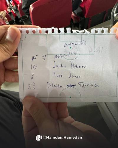 Catatan nama yang mendapat pujian Roberto Mancini. (Foto: Instagram @hamdan.hamedan)