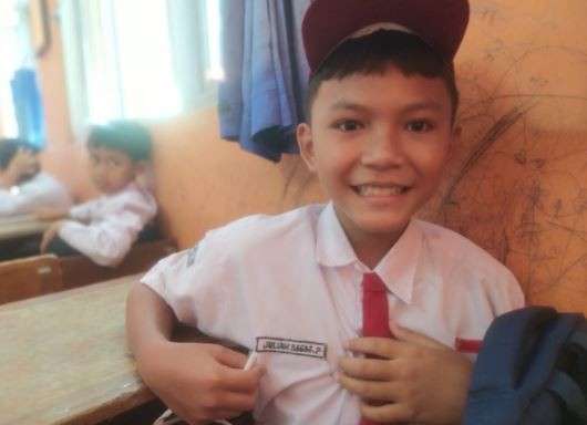 Julian Bagas Pratama bercita-cita menjadi astronot. (foto: iNews.id/zen teguh)