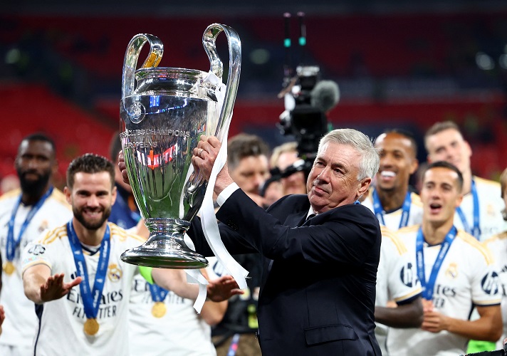Carlo Ancelotti meraih titel Liga Champions untuk kelima kalinya sebagai pelatih. (Foto: REUTERS)