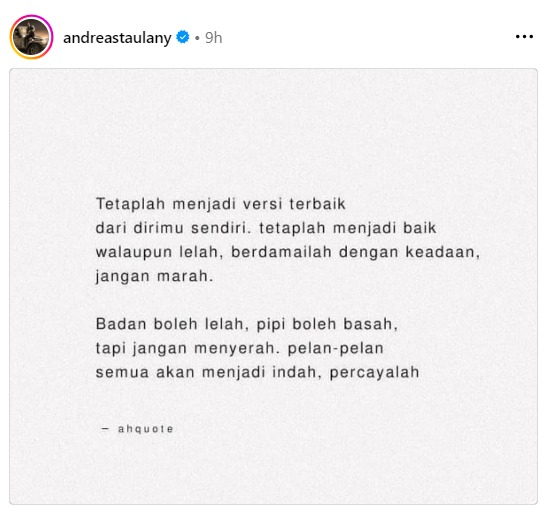 Curhat Andre Taulany di Instagram