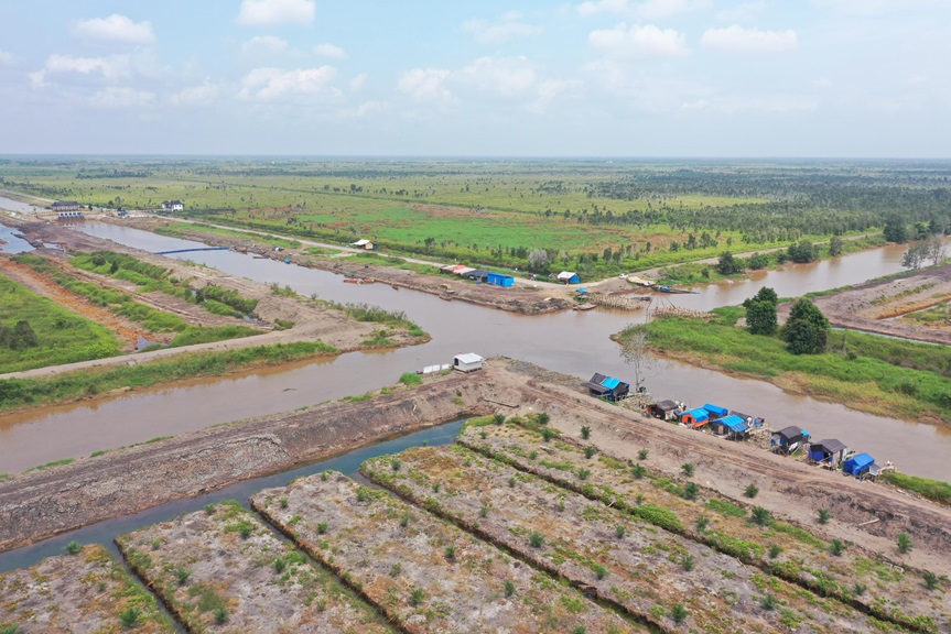 Menteri Pertanian Andi Amran Sulaiman melakukan survei ke wilayah Kalimantan Tengah sebagai lumbung pangan baru. (Foto: Dok. Humas Kementan)