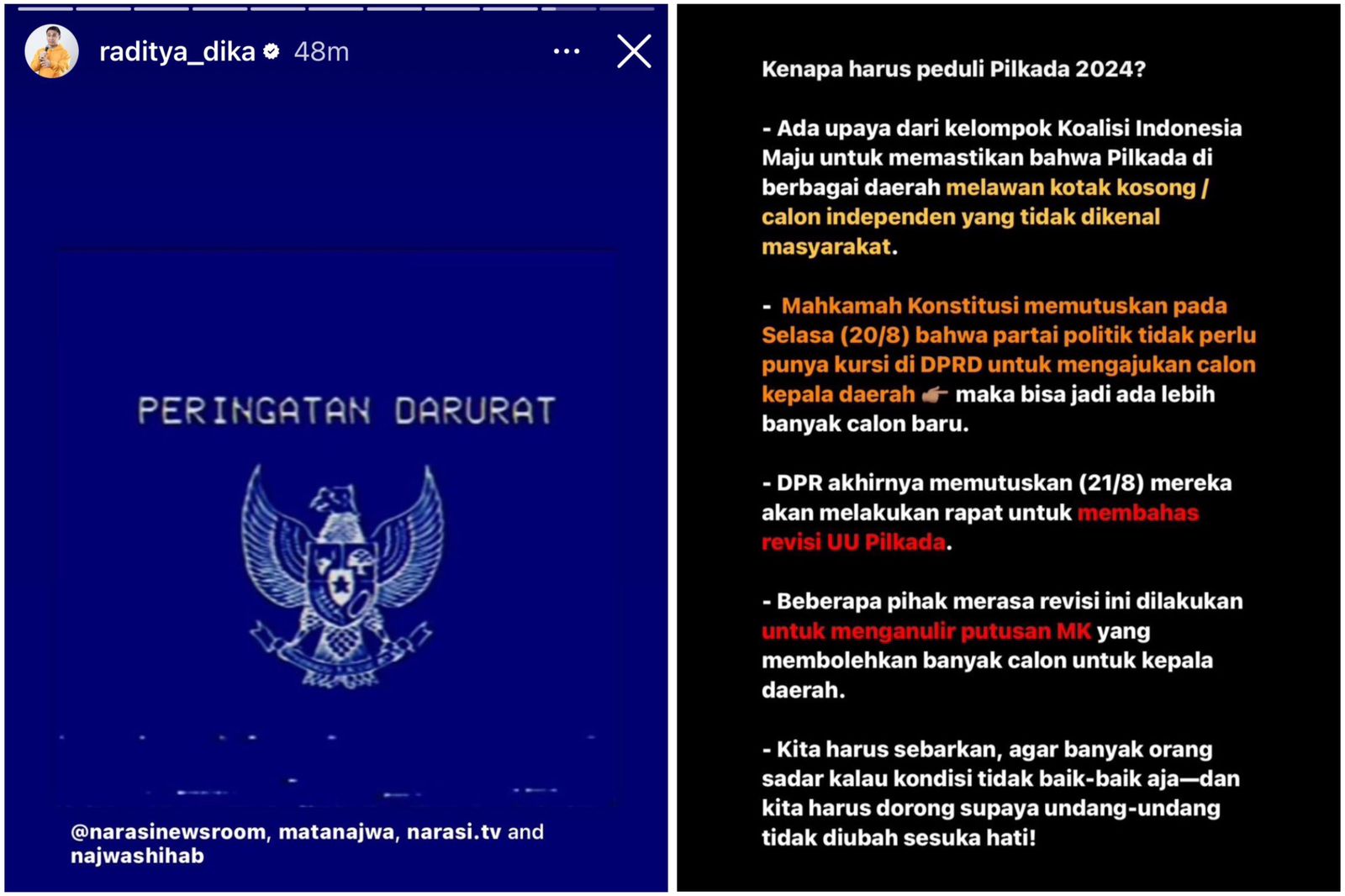 Raditya Dika Peringatan Darurat