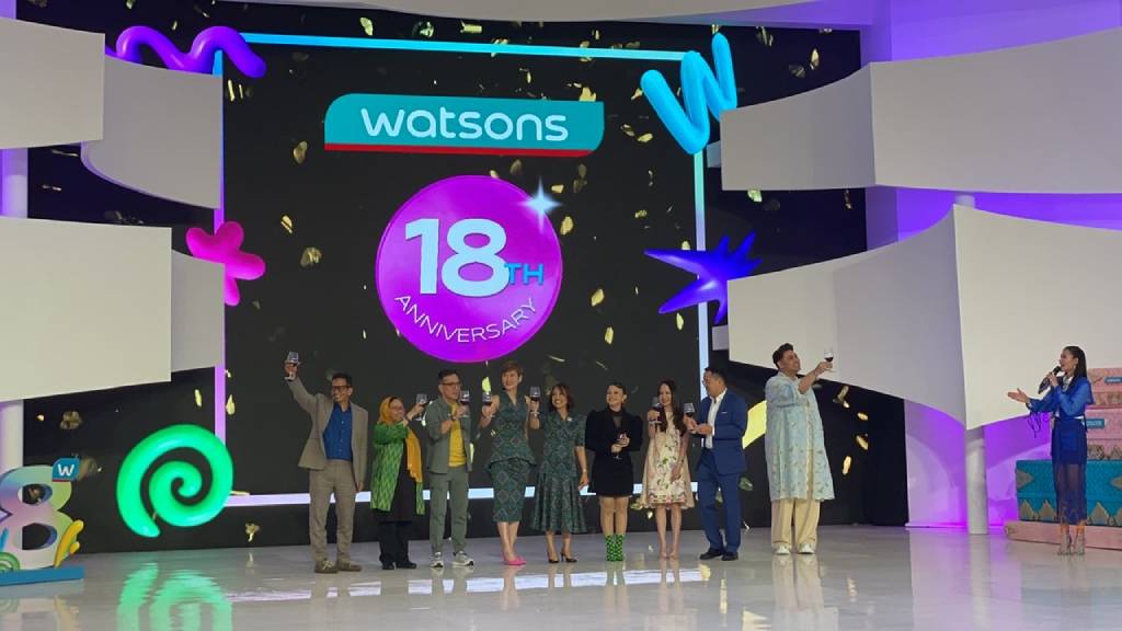 Perayaan ulang tahun Watsons Indonesia ke-18, Kamis (26/9/2024). (Foto: iNews.id/Wiwie Heryani)