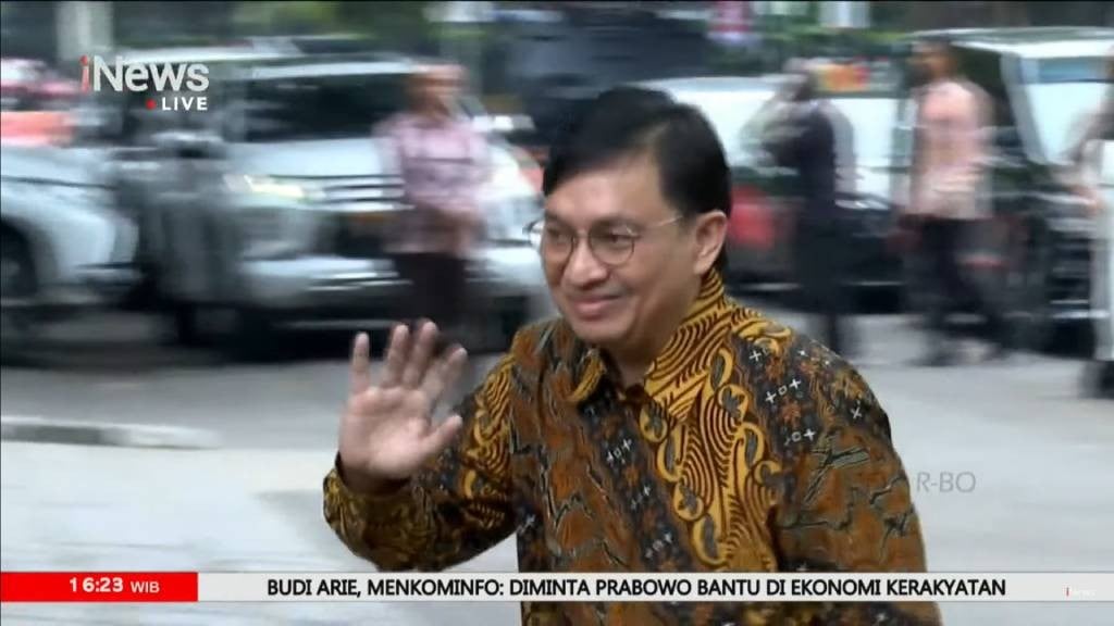 Yovie Widianto ke kediaman Prabowo Subianto. (Foto: iNews TV)